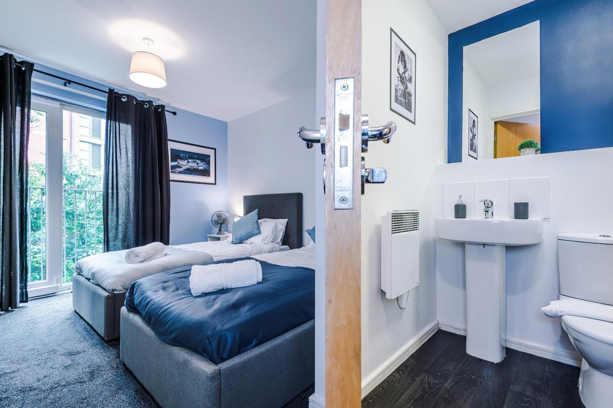 2 Bed Apartment With Balcony Private Parking Near Etihad Stadium, Coop Live Manchester Dış mekan fotoğraf